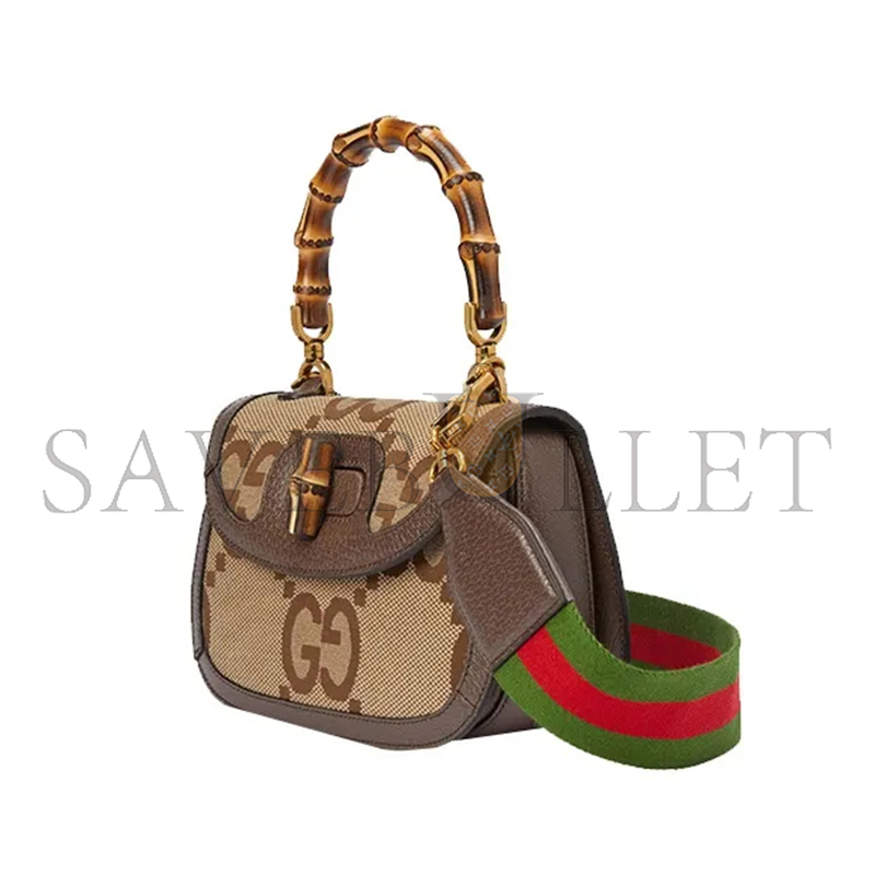 GUCCI BAMBOO 1947 JUMBO SMALL TOP HANDLE BAG 675797 (21*15*7cm)